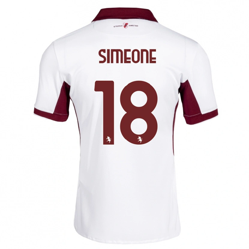 Danxen Heren Giovanni Simeone #18 Bordeauxrood Wit Rood Uitshirt Uittenue 2026/27 T-Shirt België