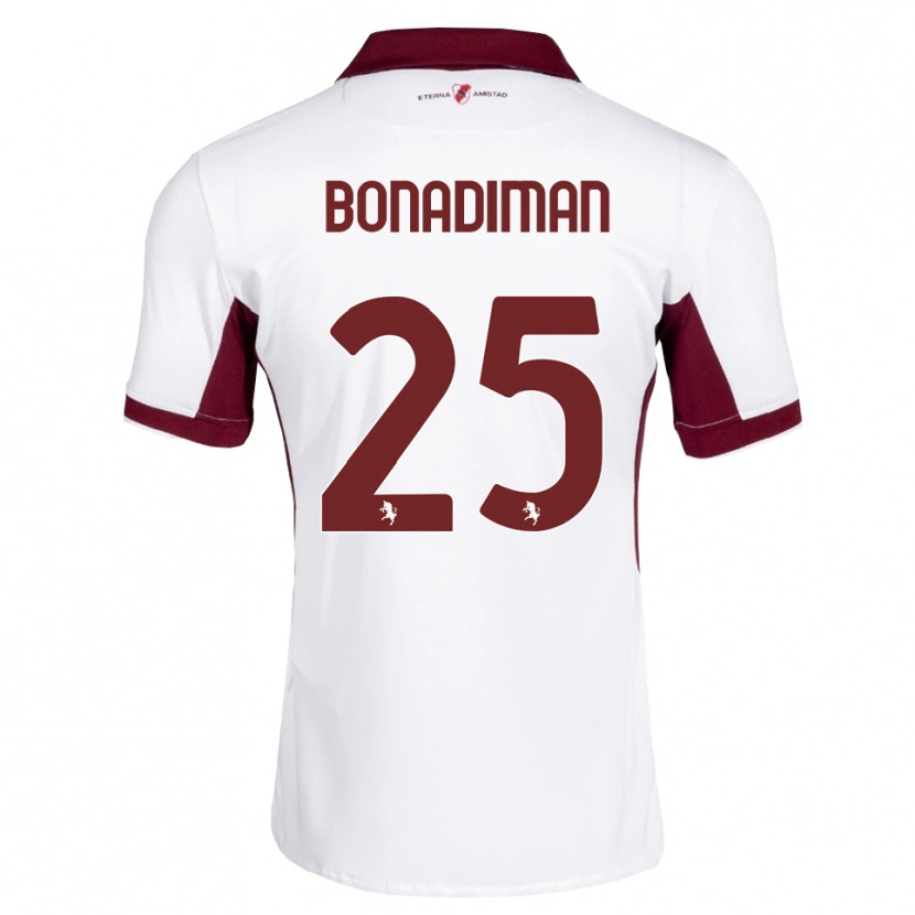 Danxen Heren Matteo Bonadiman #25 Bordeauxrood Wit Rood Uitshirt Uittenue 2026/27 T-Shirt België