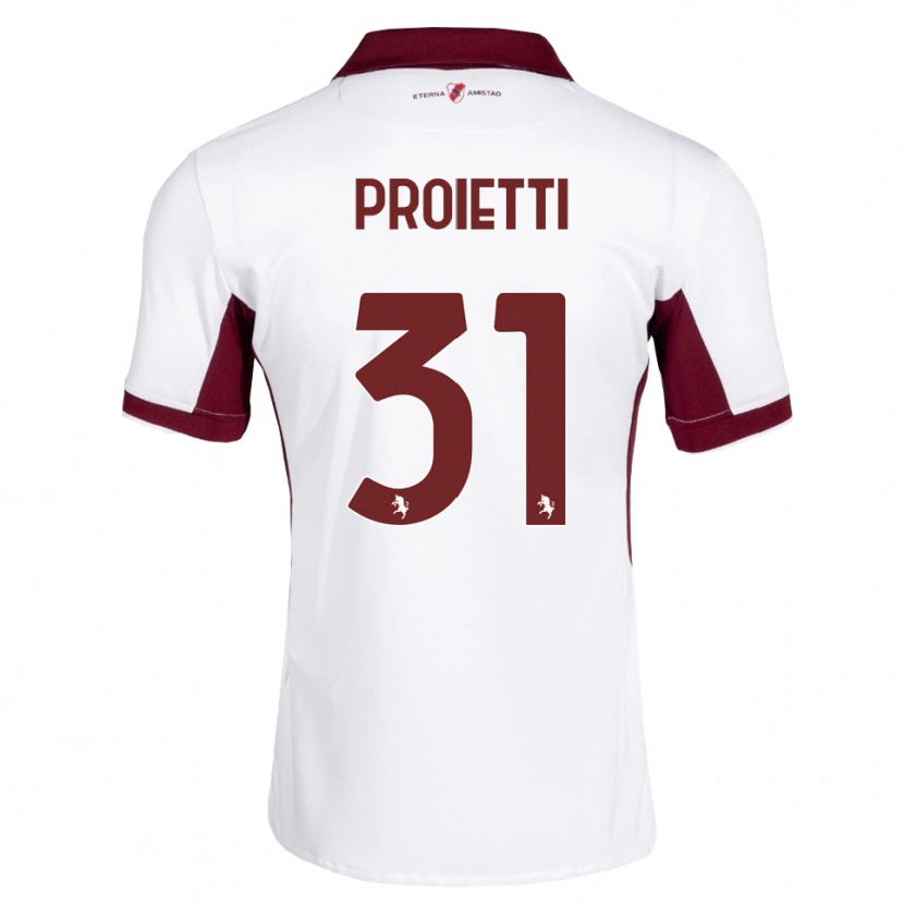 Danxen Heren Riccardo Proietti #31 Bordeauxrood Wit Rood Uitshirt Uittenue 2026/27 T-Shirt België