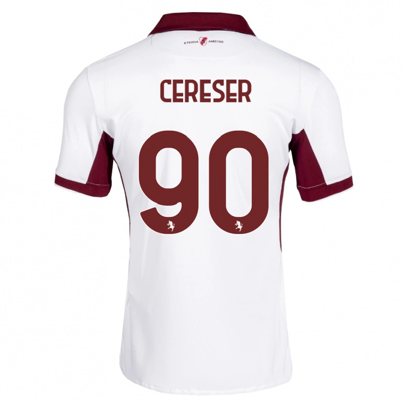 Danxen Heren Francesco Cereser #90 Bordeauxrood Wit Rood Uitshirt Uittenue 2026/27 T-Shirt België