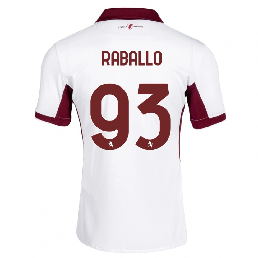 Danxen Heren Alessio Raballo #93 Bordeauxrood Wit Rood Uitshirt Uittenue 2026/27 T-Shirt België