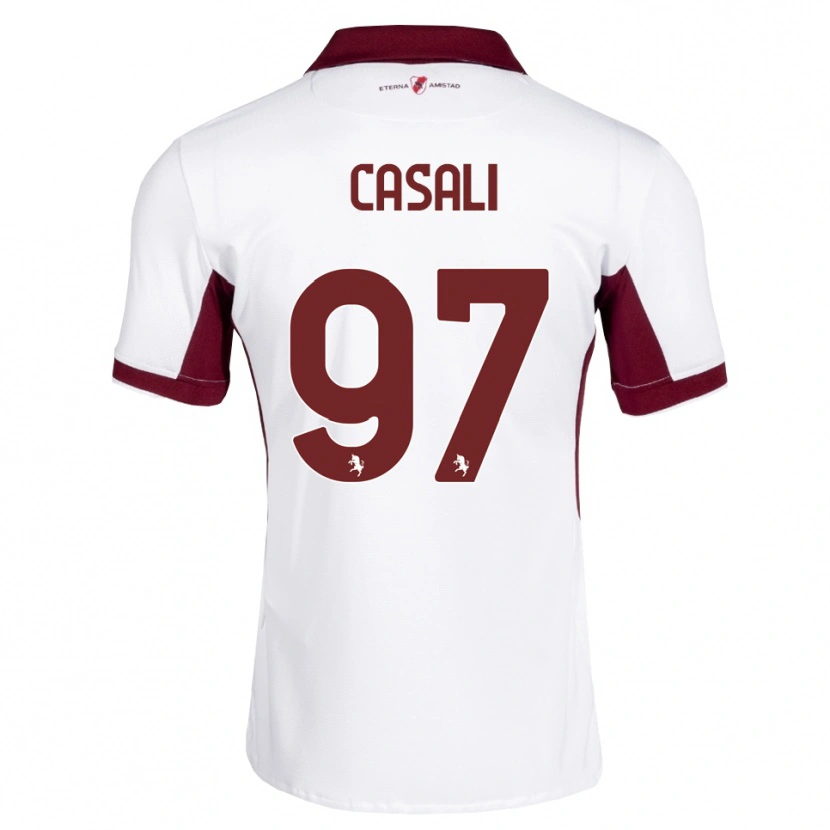 Danxen Heren Michele Casali #97 Bordeauxrood Wit Rood Uitshirt Uittenue 2026/27 T-Shirt België
