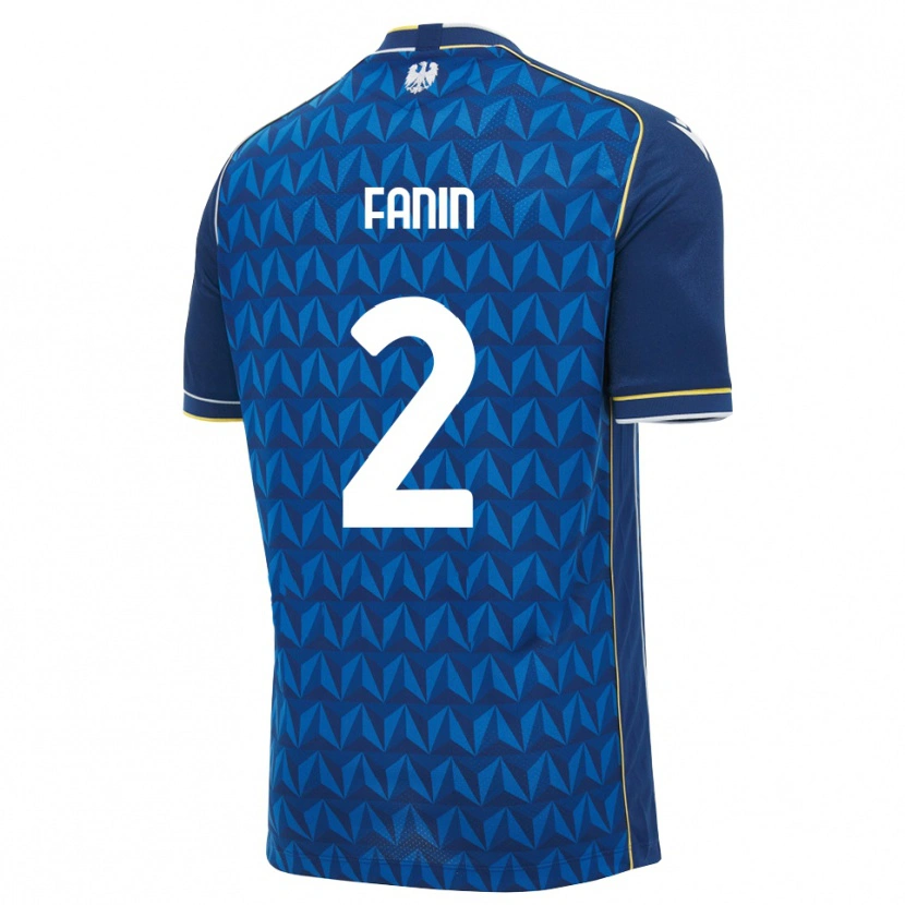 Danxen Heren Alessandro Fanin #2 Koninklijk Blauw Wit Blauw Uitshirt Uittenue 2026/27 T-Shirt België