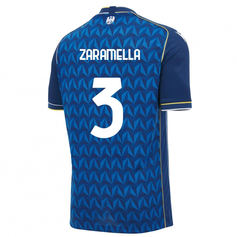 Danxen Heren Pietro Zaramella #3 Koninklijk Blauw Wit Blauw Uitshirt Uittenue 2026/27 T-Shirt België
