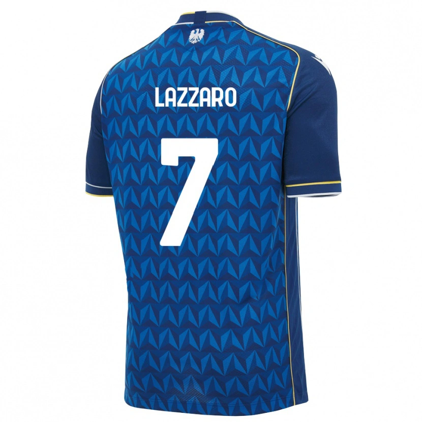 Danxen Heren Davide Lazzaro #7 Koninklijk Blauw Wit Blauw Uitshirt Uittenue 2026/27 T-Shirt België