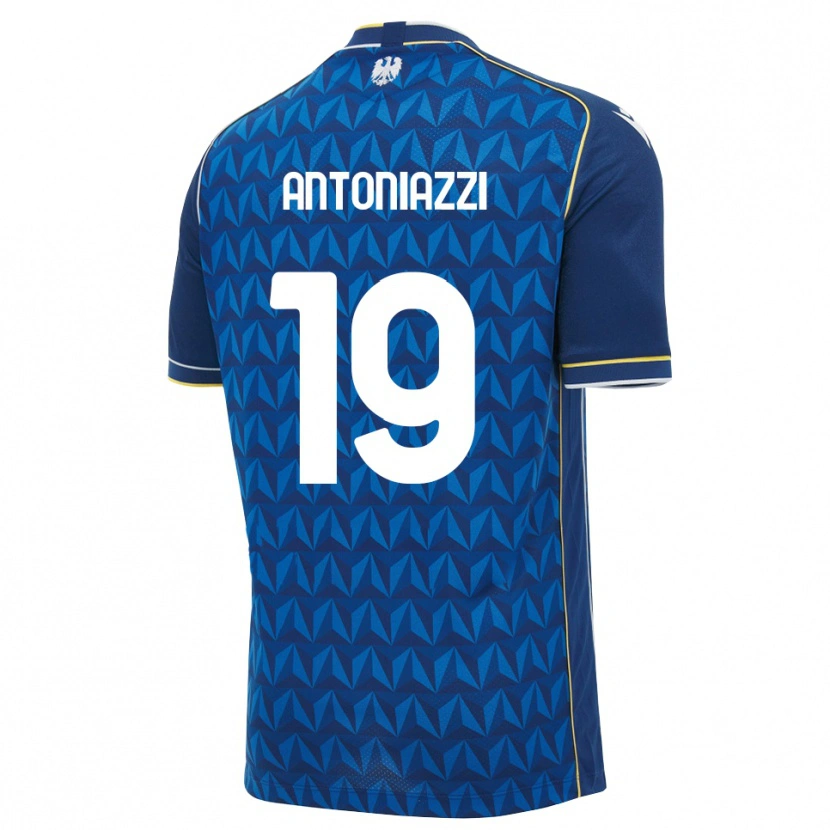 Danxen Heren Samuele Antoniazzi #19 Koninklijk Blauw Wit Blauw Uitshirt Uittenue 2026/27 T-Shirt België