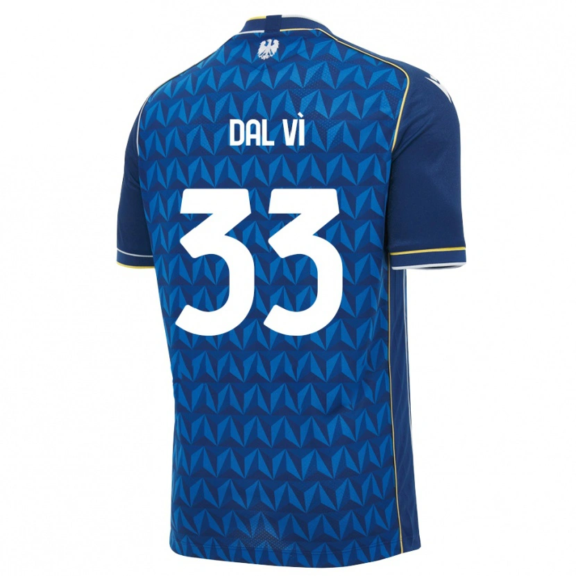 Danxen Heren Matteo Dal Vì #33 Koninklijk Blauw Wit Blauw Uitshirt Uittenue 2026/27 T-Shirt België