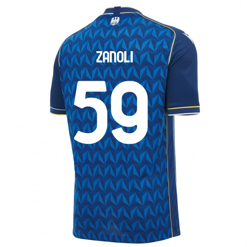 Danxen Heren Alessandro Zanoli #59 Koninklijk Blauw Wit Blauw Uitshirt Uittenue 2026/27 T-Shirt België