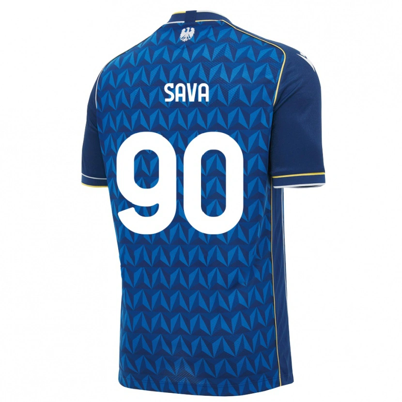 Danxen Heren Răzvan Sava #90 Koninklijk Blauw Wit Blauw Uitshirt Uittenue 2026/27 T-Shirt België
