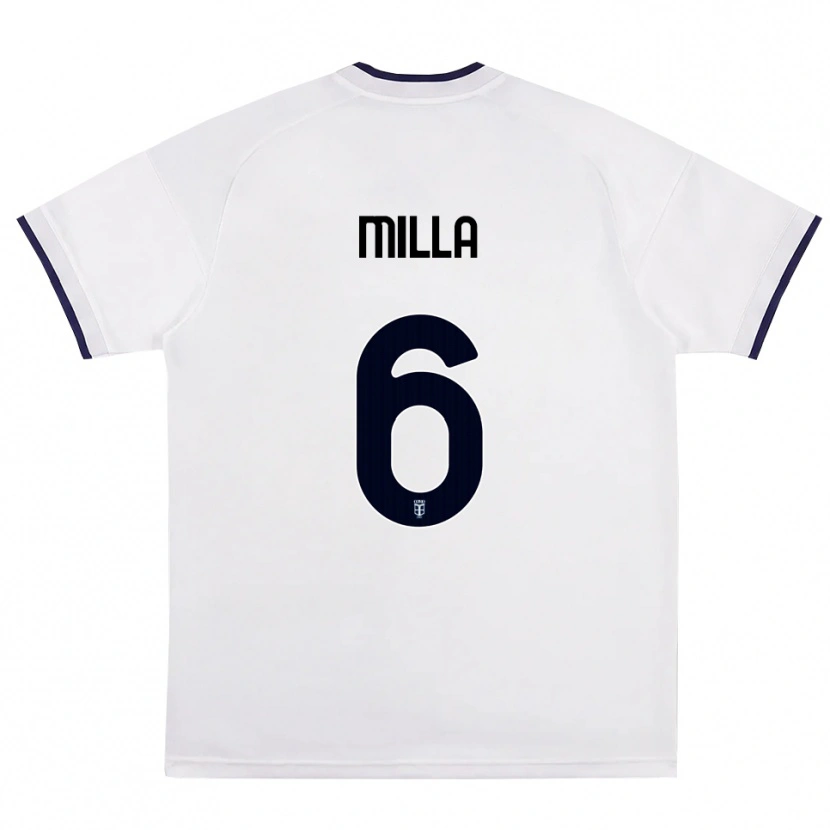 Danxen Heren Luis Milla #6 Wit Rood Koninklijk Blauw Uitshirt Uittenue 2026/27 T-Shirt België