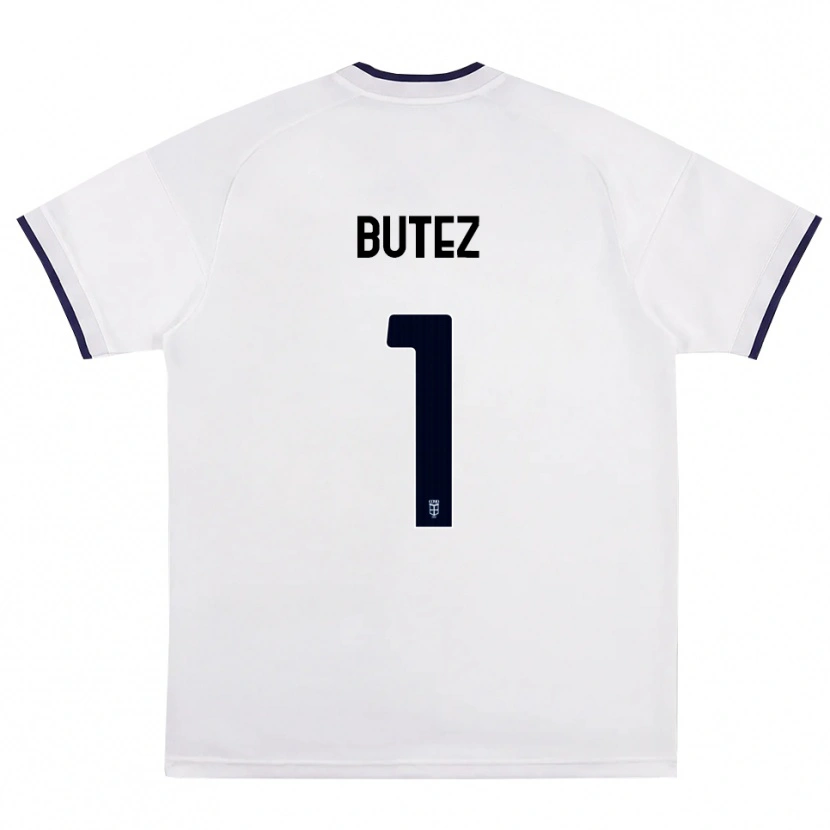 Danxen Heren Jean Butez #1 Wit Rood Koninklijk Blauw Uitshirt Uittenue 2026/27 T-Shirt België