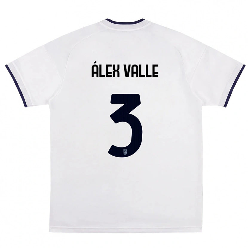 Danxen Heren Álex Valle #3 Wit Rood Koninklijk Blauw Uitshirt Uittenue 2026/27 T-Shirt België