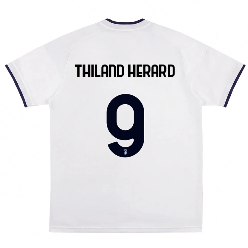 Danxen Heren Robin Thiland-Herard #9 Wit Rood Koninklijk Blauw Uitshirt Uittenue 2026/27 T-Shirt België
