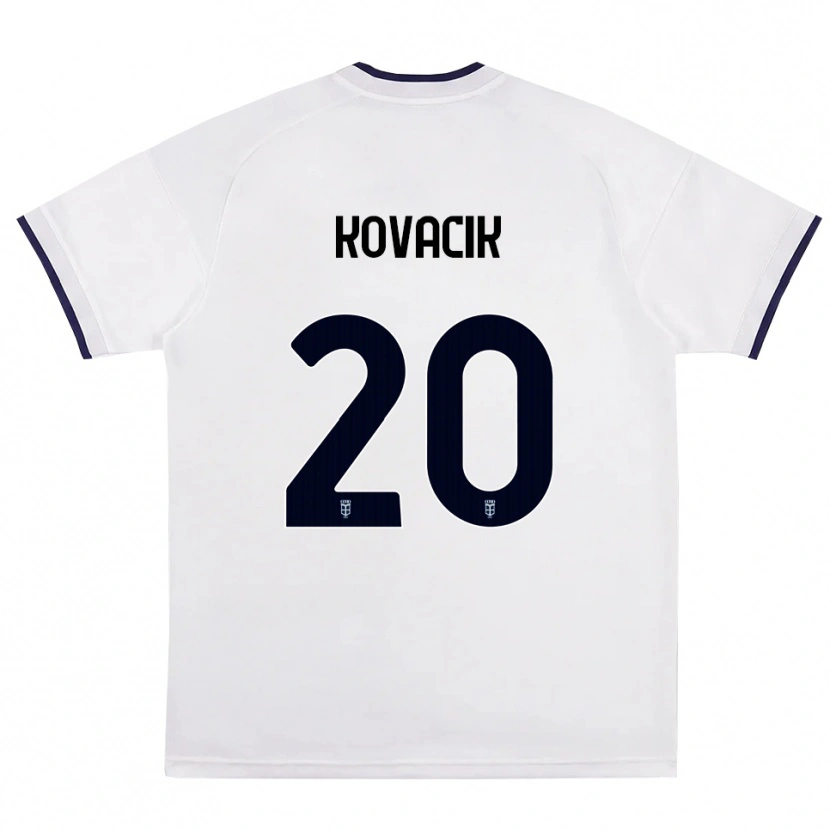 Danxen Heren Peter Kovacik #20 Wit Rood Koninklijk Blauw Uitshirt Uittenue 2026/27 T-Shirt België