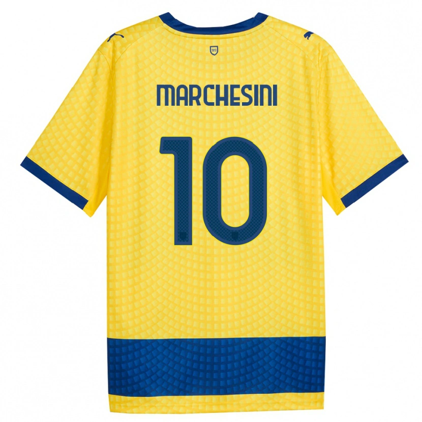 Danxen Heren Cosimo Marchesini #10 Geel Blauw Zwart Uitshirt Uittenue 2026/27 T-Shirt België