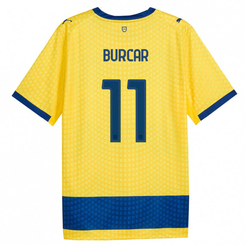 Danxen Heren Andrija Burcar #11 Geel Blauw Zwart Uitshirt Uittenue 2026/27 T-Shirt België
