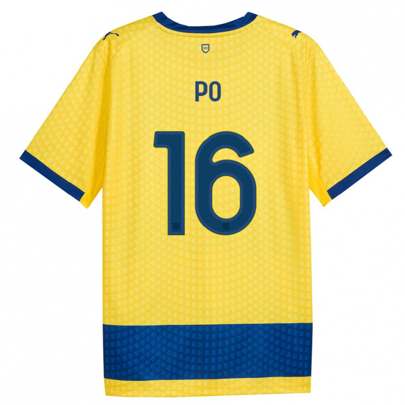 Danxen Heren Federico Po #16 Geel Blauw Zwart Uitshirt Uittenue 2026/27 T-Shirt België
