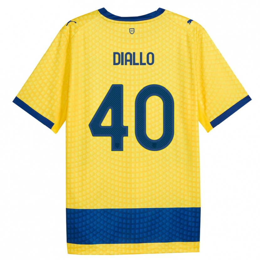 Danxen Heren Djibril Diallo #40 Geel Blauw Zwart Uitshirt Uittenue 2026/27 T-Shirt België