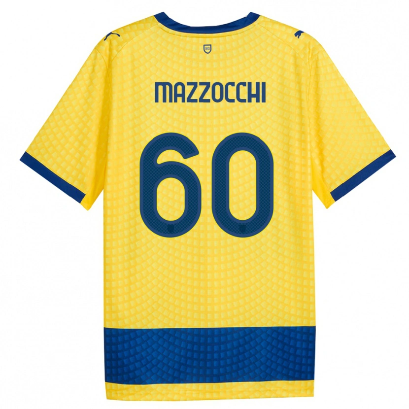 Danxen Heren Alessandro Mazzocchi #60 Geel Blauw Zwart Uitshirt Uittenue 2026/27 T-Shirt België