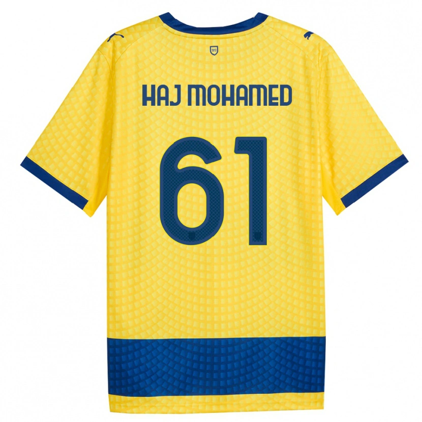Danxen Heren Anas Haj Mohamed #61 Geel Blauw Zwart Uitshirt Uittenue 2026/27 T-Shirt België