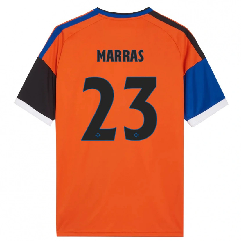Danxen Heren Tommaso Marras #23 Oranje Blauw Zwart Wit Uitshirt Uittenue 2026/27 T-Shirt België
