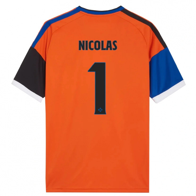 Danxen Heren Nicolas #1 Oranje Blauw Zwart Wit Uitshirt Uittenue 2026/27 T-Shirt België