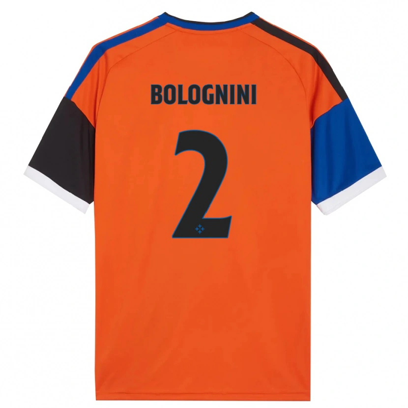 Danxen Heren Andrea Bolognini #2 Oranje Blauw Zwart Wit Uitshirt Uittenue 2026/27 T-Shirt België