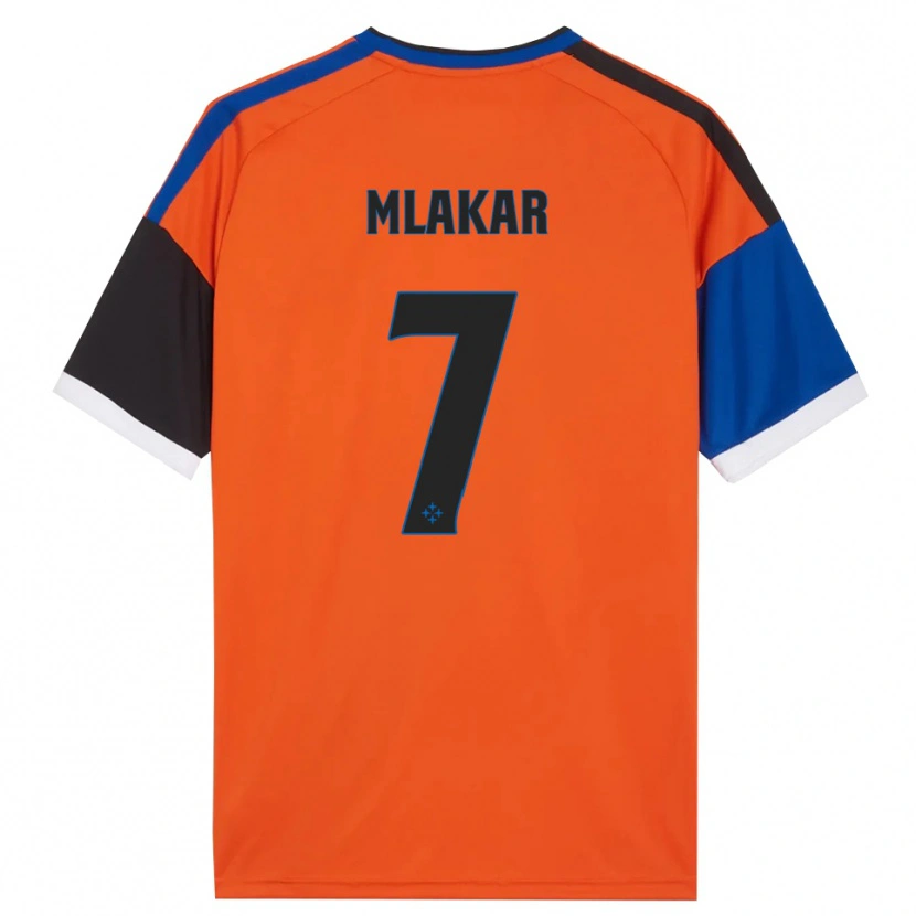 Danxen Heren Jan Mlakar #7 Oranje Blauw Zwart Wit Uitshirt Uittenue 2026/27 T-Shirt België