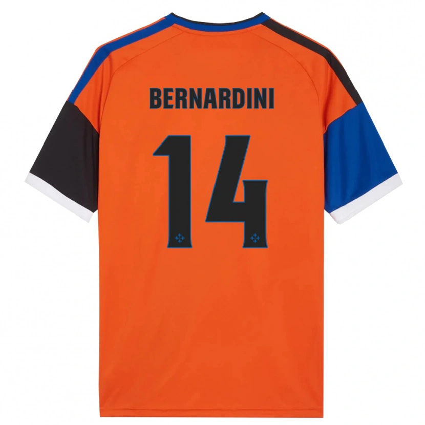 Danxen Heren Andrea Bernardini #14 Oranje Blauw Zwart Wit Uitshirt Uittenue 2026/27 T-Shirt België