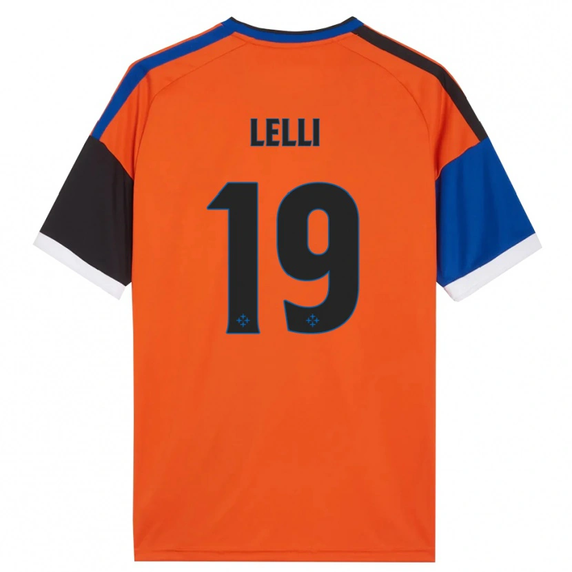 Danxen Heren Roberto Lelli #19 Oranje Blauw Zwart Wit Uitshirt Uittenue 2026/27 T-Shirt België