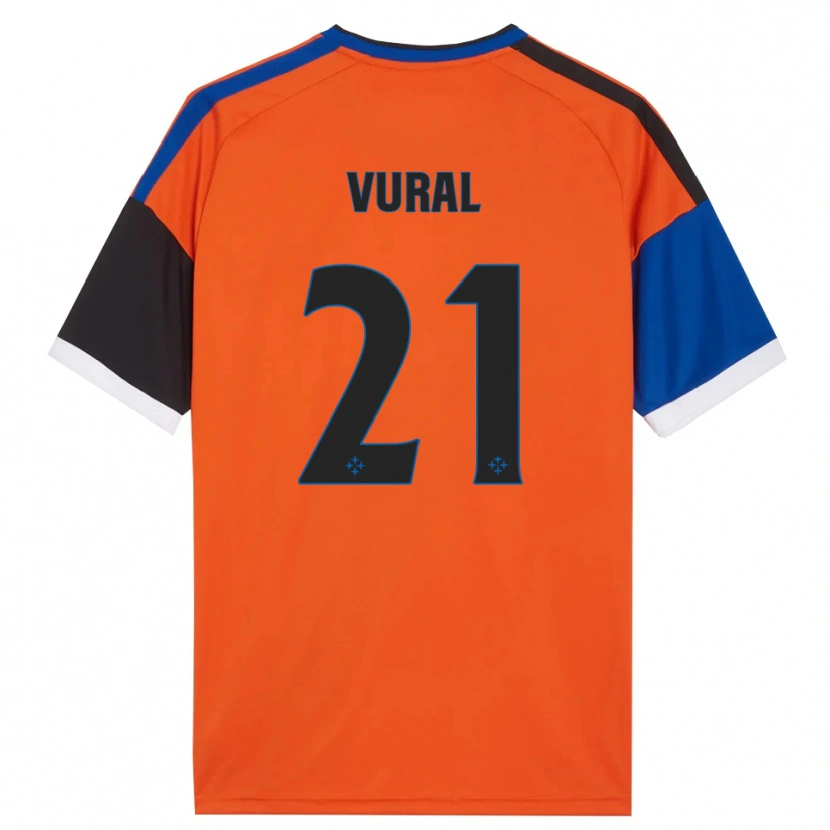 Danxen Heren İsak Vural #21 Oranje Blauw Zwart Wit Uitshirt Uittenue 2026/27 T-Shirt België