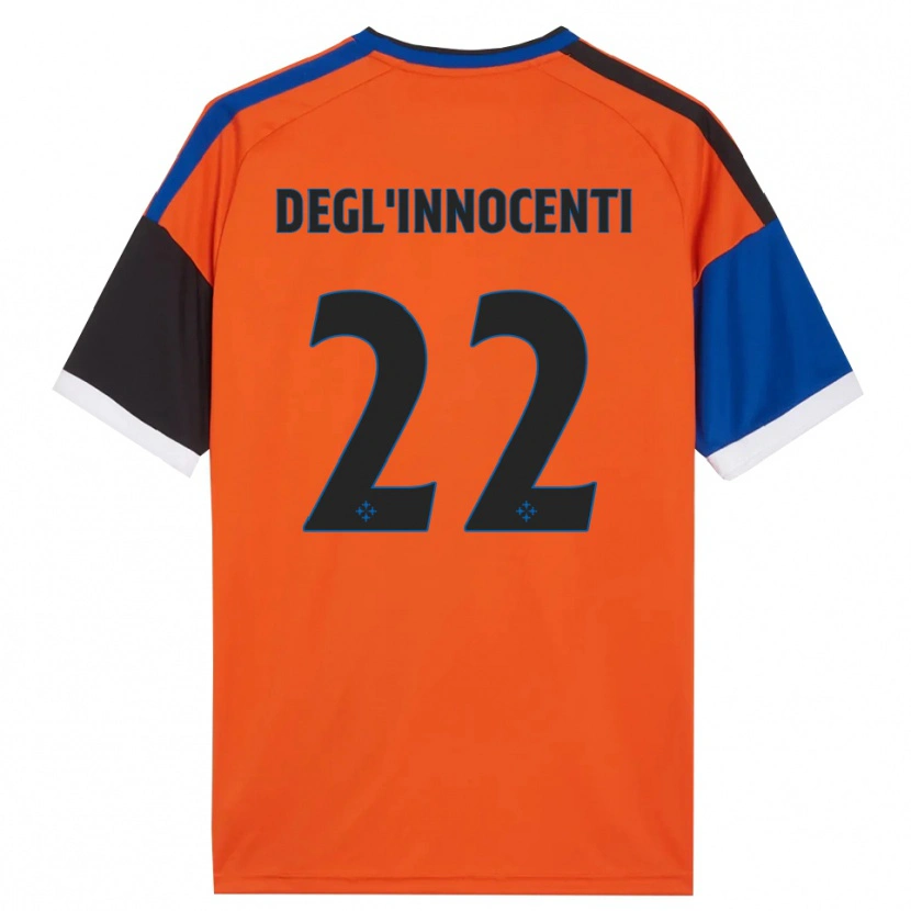 Danxen Heren Luca Degl'innocenti #22 Oranje Blauw Zwart Wit Uitshirt Uittenue 2026/27 T-Shirt België