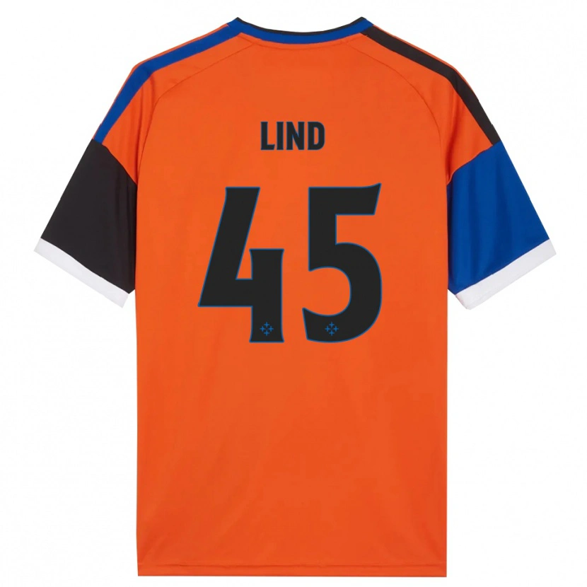 Danxen Heren Alexander Lind #45 Oranje Blauw Zwart Wit Uitshirt Uittenue 2026/27 T-Shirt België