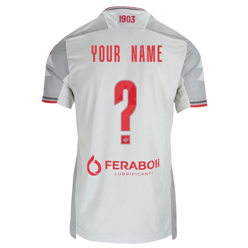 Danxen Heren Uw Naam #0 Grijs Wit Rood Uitshirt Uittenue 2026/27 T-Shirt België