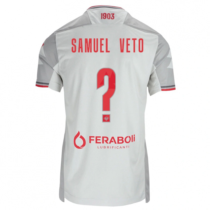 Danxen Heren Djoloelie Samuel Veto #0 Grijs Wit Rood Uitshirt Uittenue 2026/27 T-Shirt België