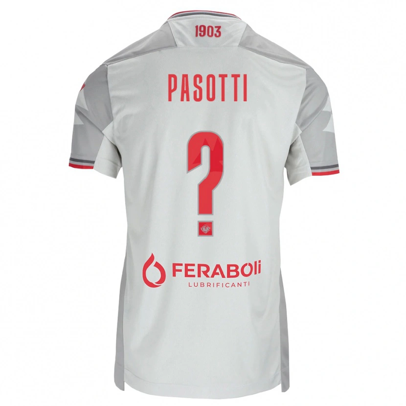 Danxen Heren Fabrizio Pasotti #0 Grijs Wit Rood Uitshirt Uittenue 2026/27 T-Shirt België
