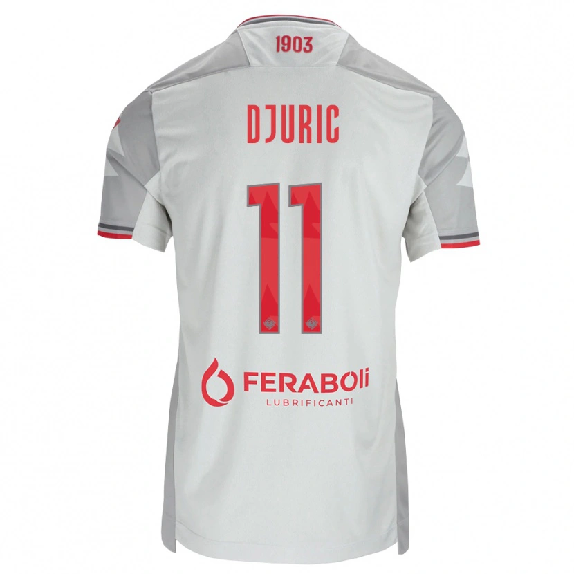 Danxen Heren Milan Djuric #11 Grijs Wit Rood Uitshirt Uittenue 2026/27 T-Shirt België