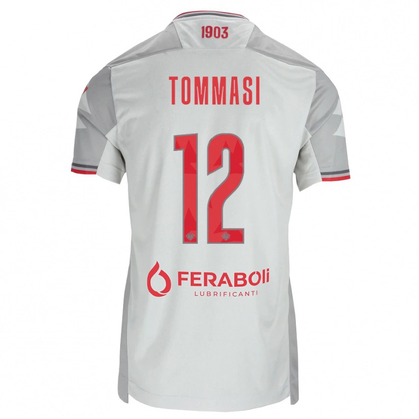Danxen Heren Francesco Tommasi #12 Grijs Wit Rood Uitshirt Uittenue 2026/27 T-Shirt België