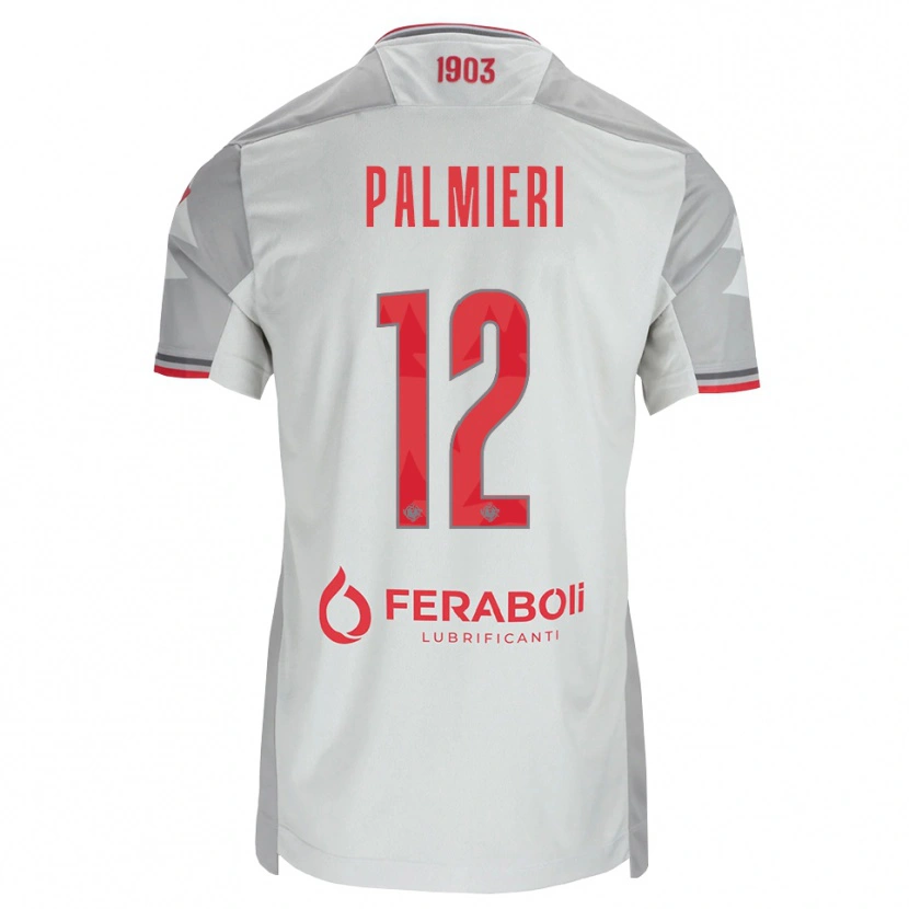Danxen Heren Cristian Palmieri #12 Grijs Wit Rood Uitshirt Uittenue 2026/27 T-Shirt België
