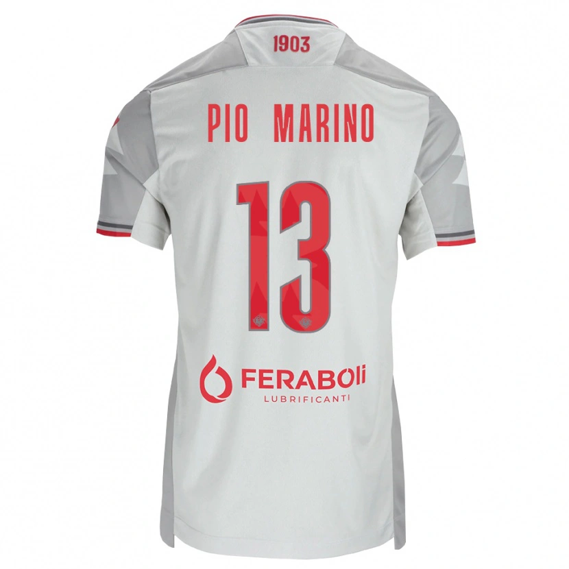 Danxen Heren Lorenzo Pio Marino #13 Grijs Wit Rood Uitshirt Uittenue 2026/27 T-Shirt België