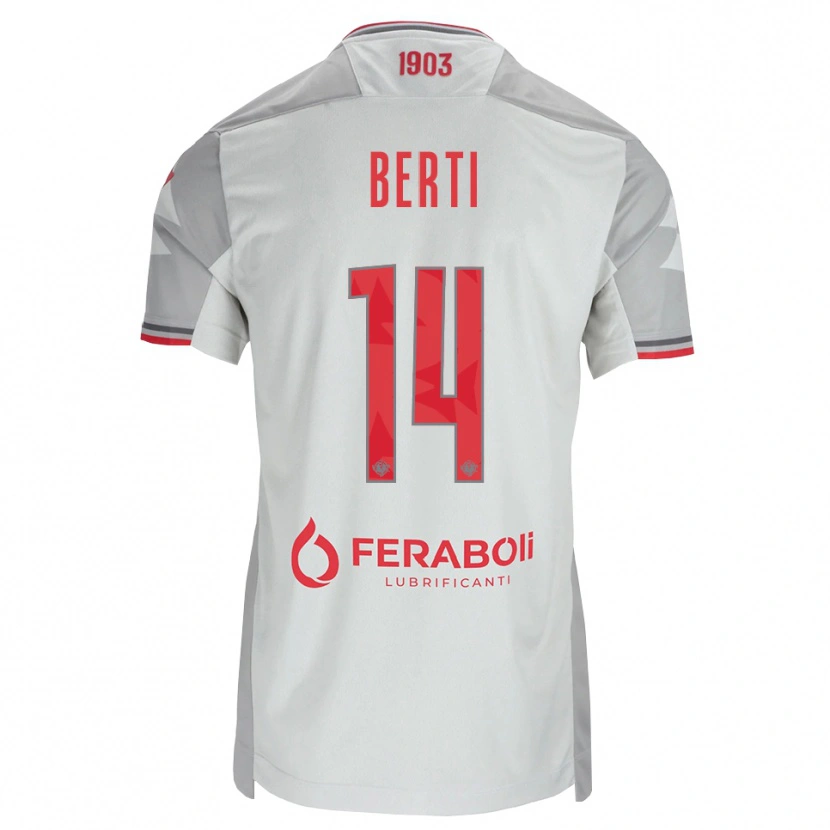 Danxen Heren Tommaso Berti #14 Grijs Wit Rood Uitshirt Uittenue 2026/27 T-Shirt België
