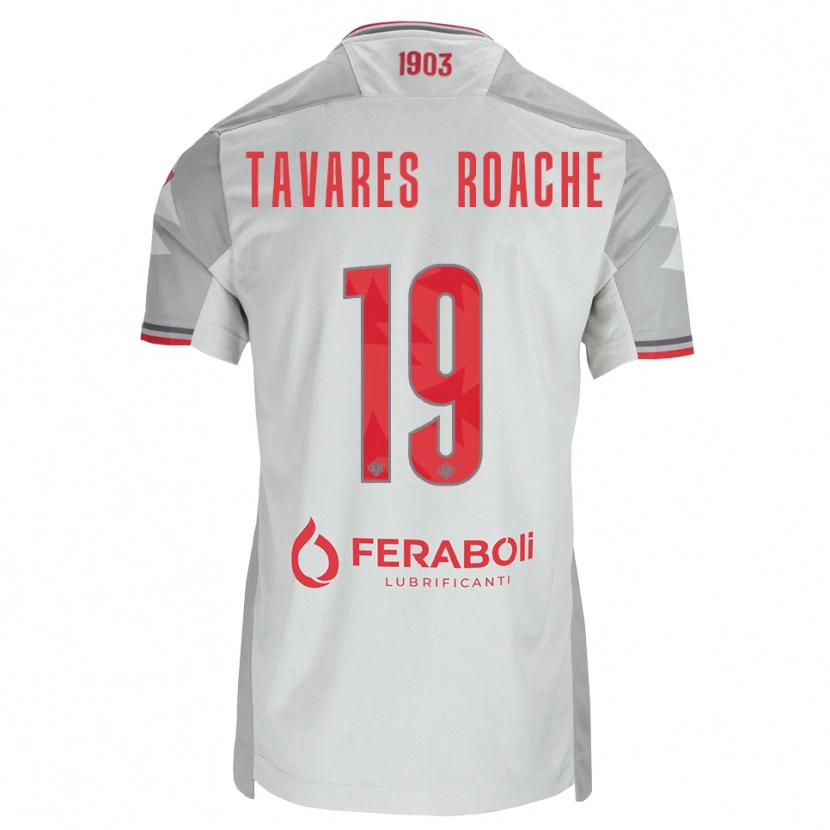 Danxen Heren Carter Tavares Roache #19 Grijs Wit Rood Uitshirt Uittenue 2026/27 T-Shirt België