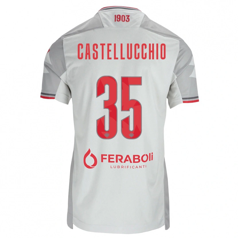 Danxen Heren Gabriele Castellucchio #35 Grijs Wit Rood Uitshirt Uittenue 2026/27 T-Shirt België