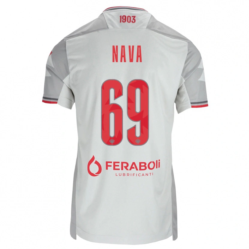 Danxen Heren Lapo Nava #69 Grijs Wit Rood Uitshirt Uittenue 2026/27 T-Shirt België