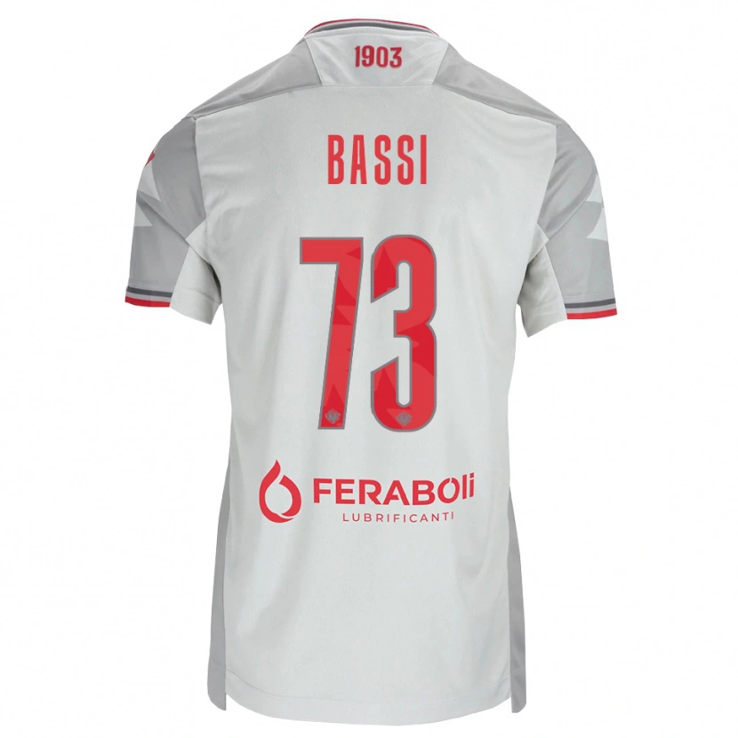 Danxen Heren Emanuele Bassi #73 Grijs Wit Rood Uitshirt Uittenue 2026/27 T-Shirt België
