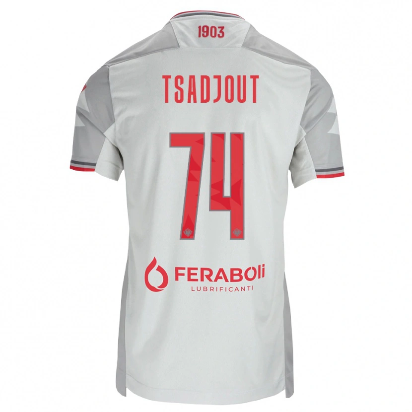 Danxen Heren Frank Tsadjout #74 Grijs Wit Rood Uitshirt Uittenue 2026/27 T-Shirt België