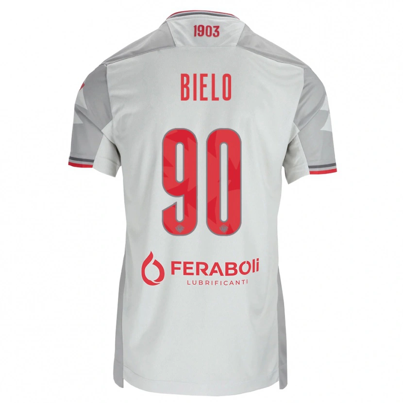 Danxen Heren Manu Bielo #90 Grijs Wit Rood Uitshirt Uittenue 2026/27 T-Shirt België