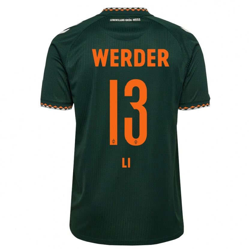 Danxen Heren Xiancheng Li #13 Donkergroen Oranje Wit Uitshirt Uittenue 2026/27 T-Shirt België