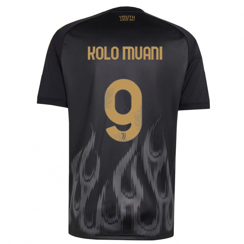 Danxen Heren Randal Kolo Muani #9 Zwart Bruin Thuisshirt Derde Tenue 2026/27 T-Shirt België