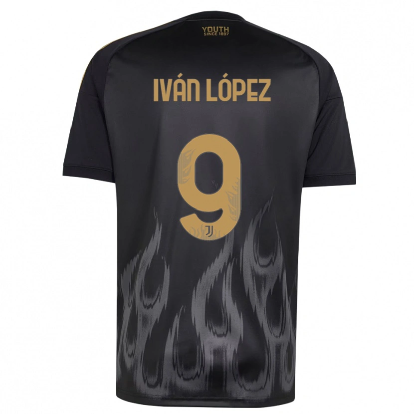 Danxen Heren Iván López #9 Zwart Bruin Thuisshirt Derde Tenue 2026/27 T-Shirt België